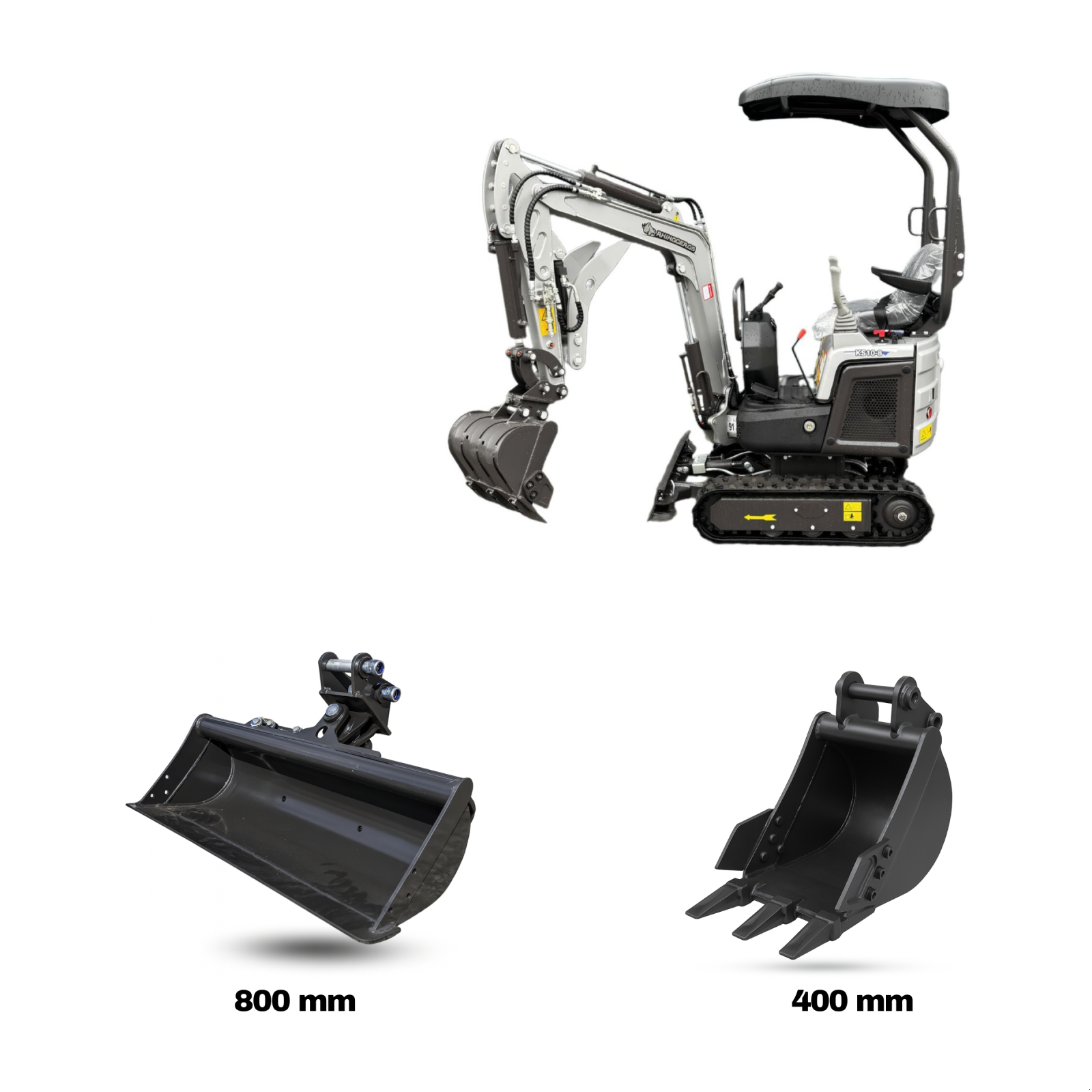 Minibagger del tipo Rhinoceros KS10-8 Mini-Bagger - Kompakt, leistungsstark 10 PS | 1 Zylinder - Motor, Neumaschine en Arbing (Imagen 1)